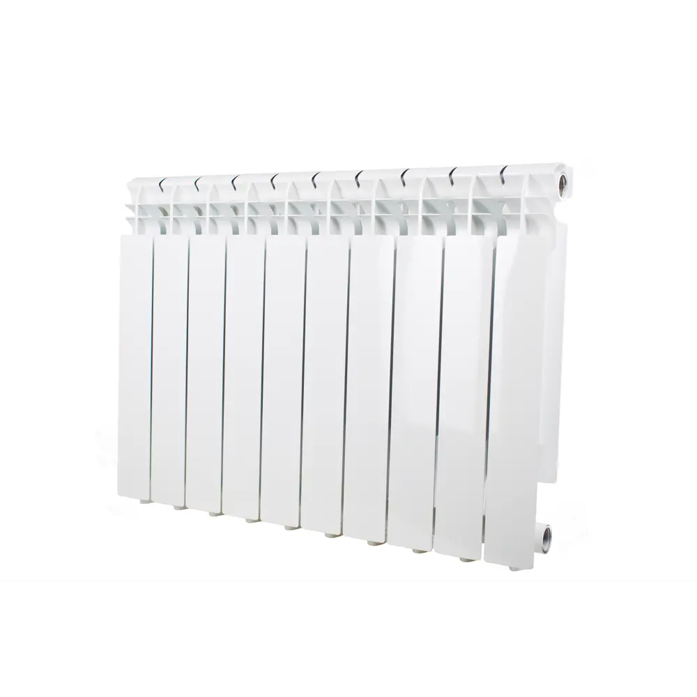 Радиатор секционный Equation Aluminium 500/96 10 секций боковое подключение алюминий белый STLM-2094758 - Вид №1