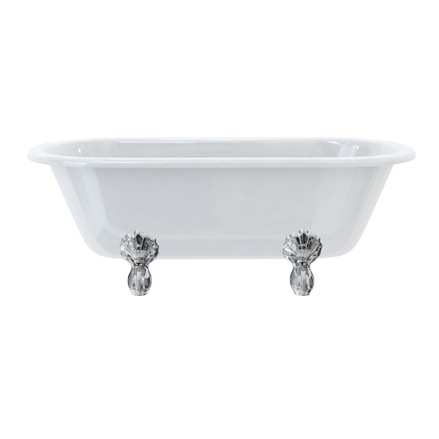 Burlington Двухсторонняя ванна Windsor 170 см с роскошными ножками с ножками Luxury Claw в черном цвете E3 L1B 