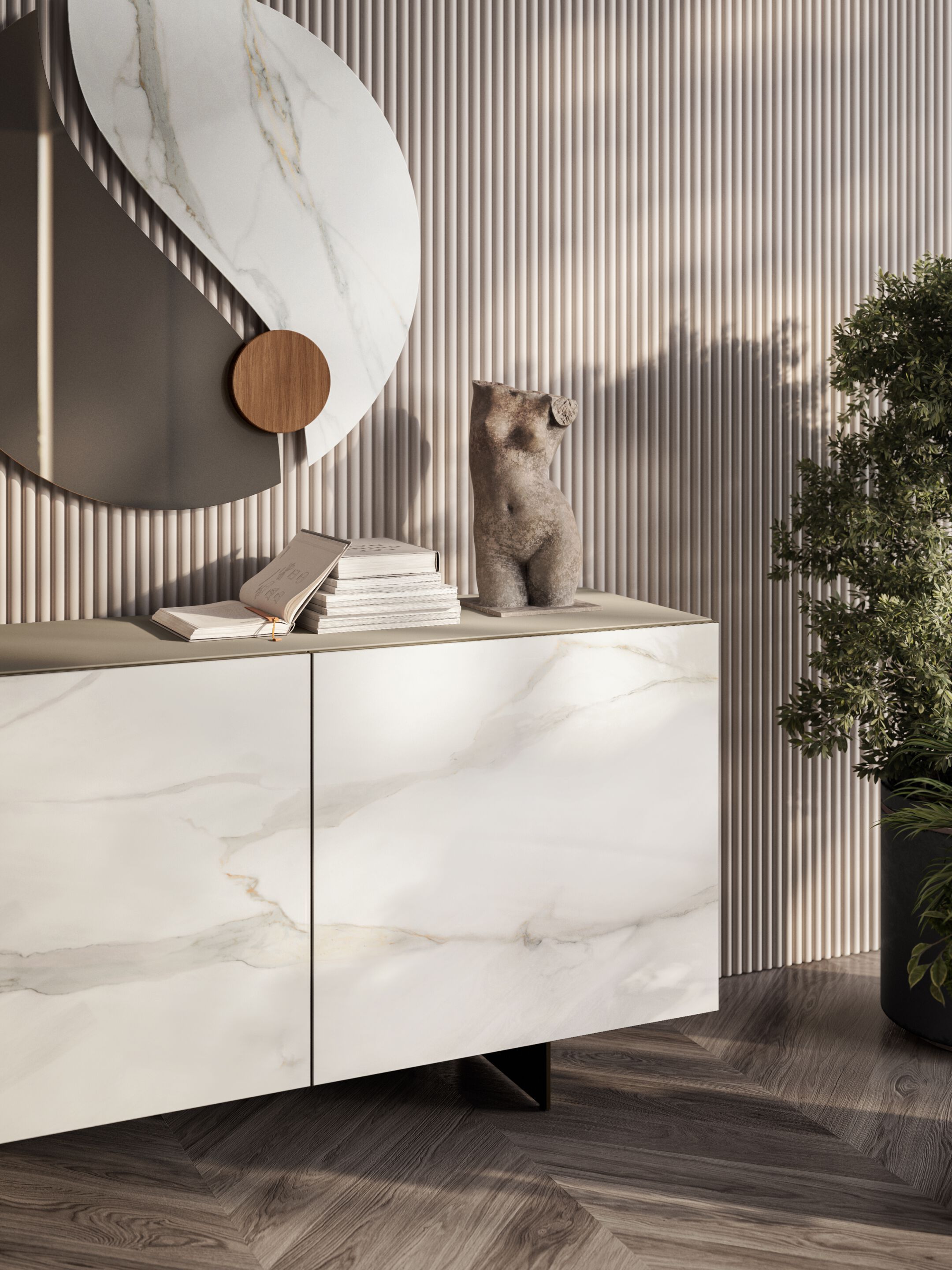 Мебель из мрамора и дерева с распашными дверями Bontempi Casa OLYMPIA ARCH-00107261 - Вид №2