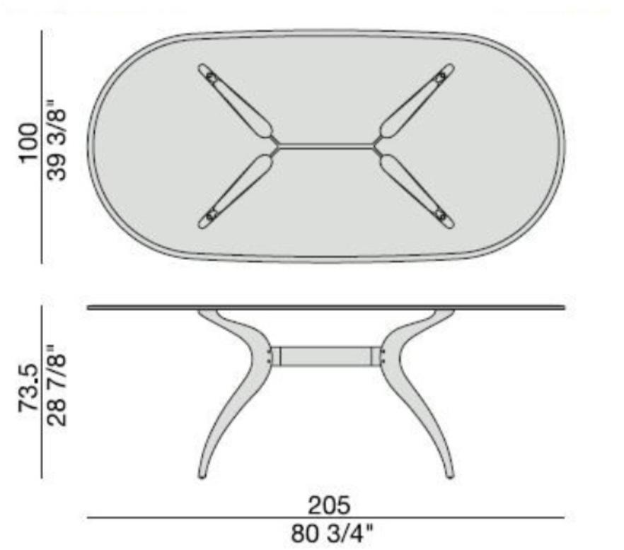 Porada Овальный обеденный стол из хрусталя Iron sun-id-1470112 - Вид №1