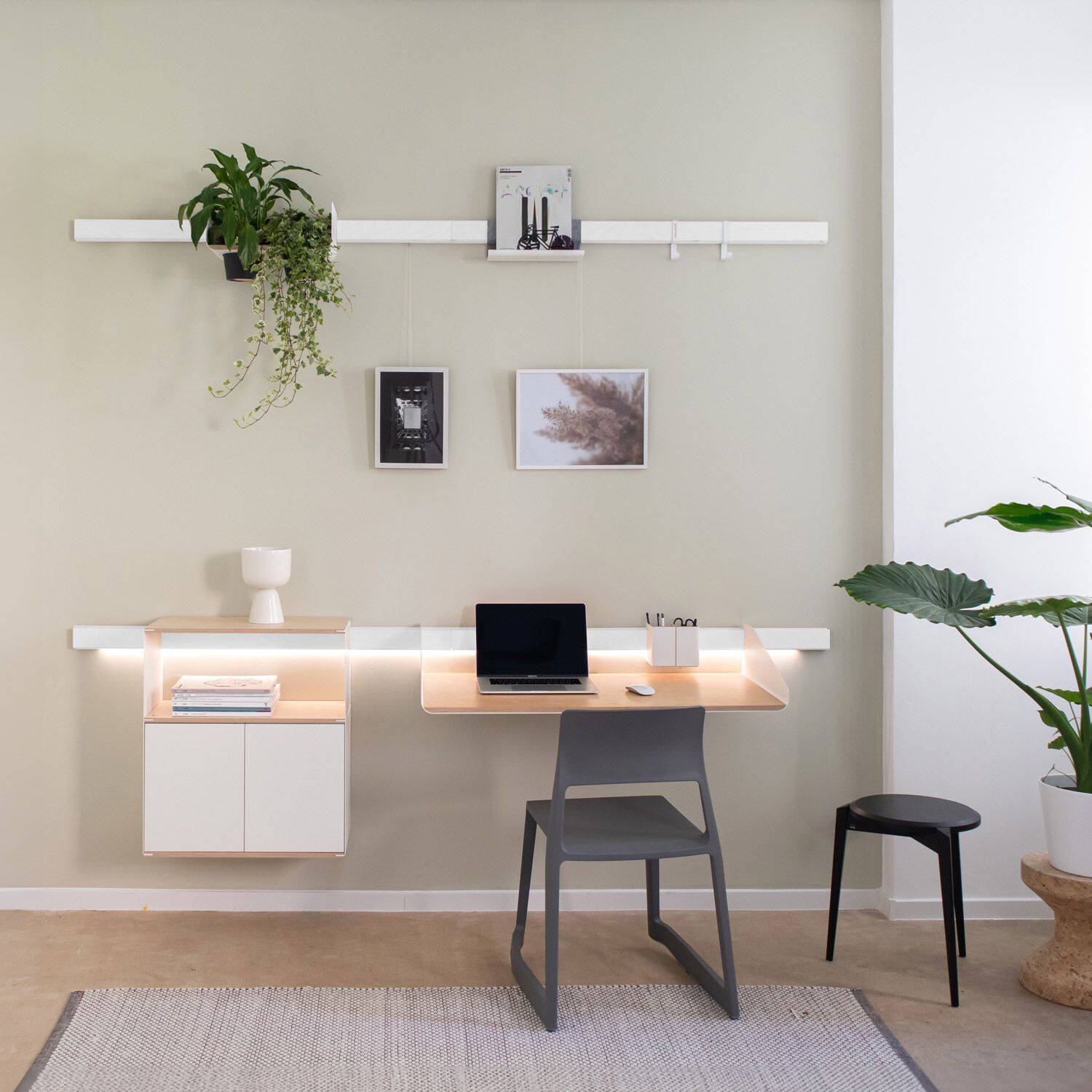 Модульная система с деревянным настенным шкафом и письменным столом Variand Furniture H06 ARCH-00011936 - Вид №2