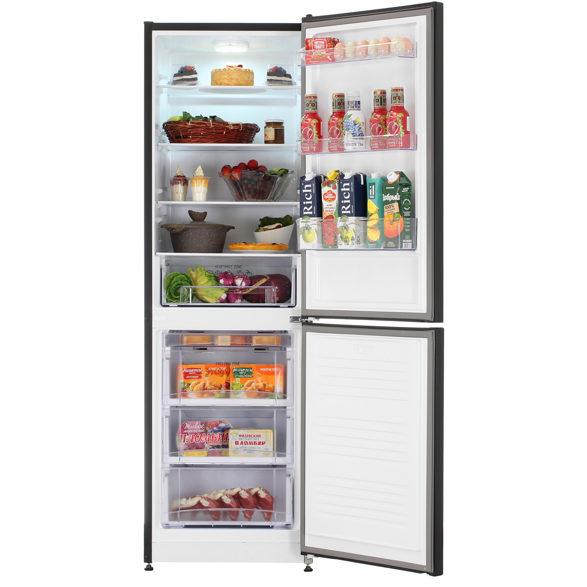 9258793 Холодильник с морозильником   NORD NC 188NF B черный STDN-0063129 - Вид №5