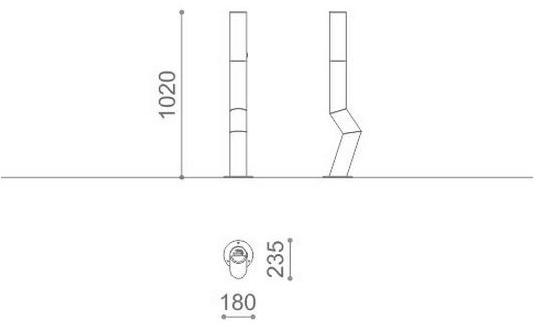 Metalco Стальная пепельница для общественных мест sun-id-1409692 - Вид №3