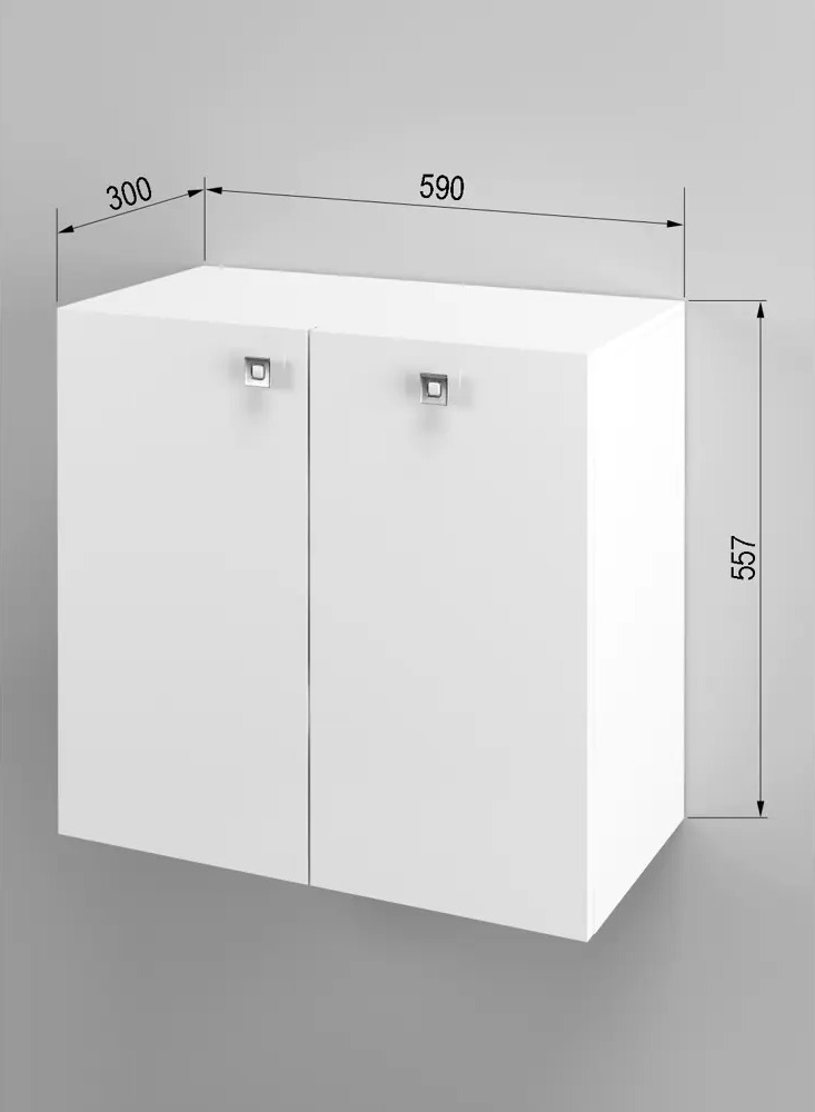 91168417 Шкаф подвесной Regent style виола 2 с корзиной 59x55.7см цвет белый STLM-0507804