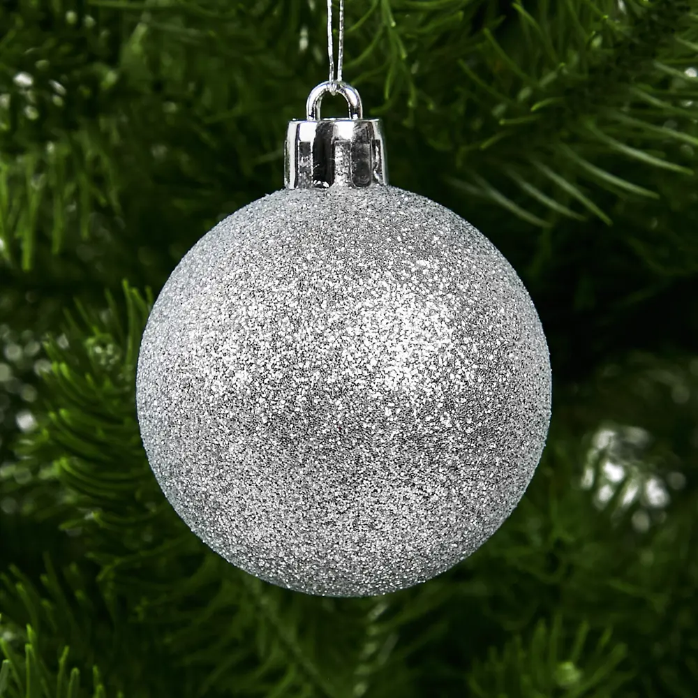 87036340 Набор новогодних шаров Christmas ø5-6 см цвет белый 25 шт. STLM-0956985 Santreyd  - Вид №11