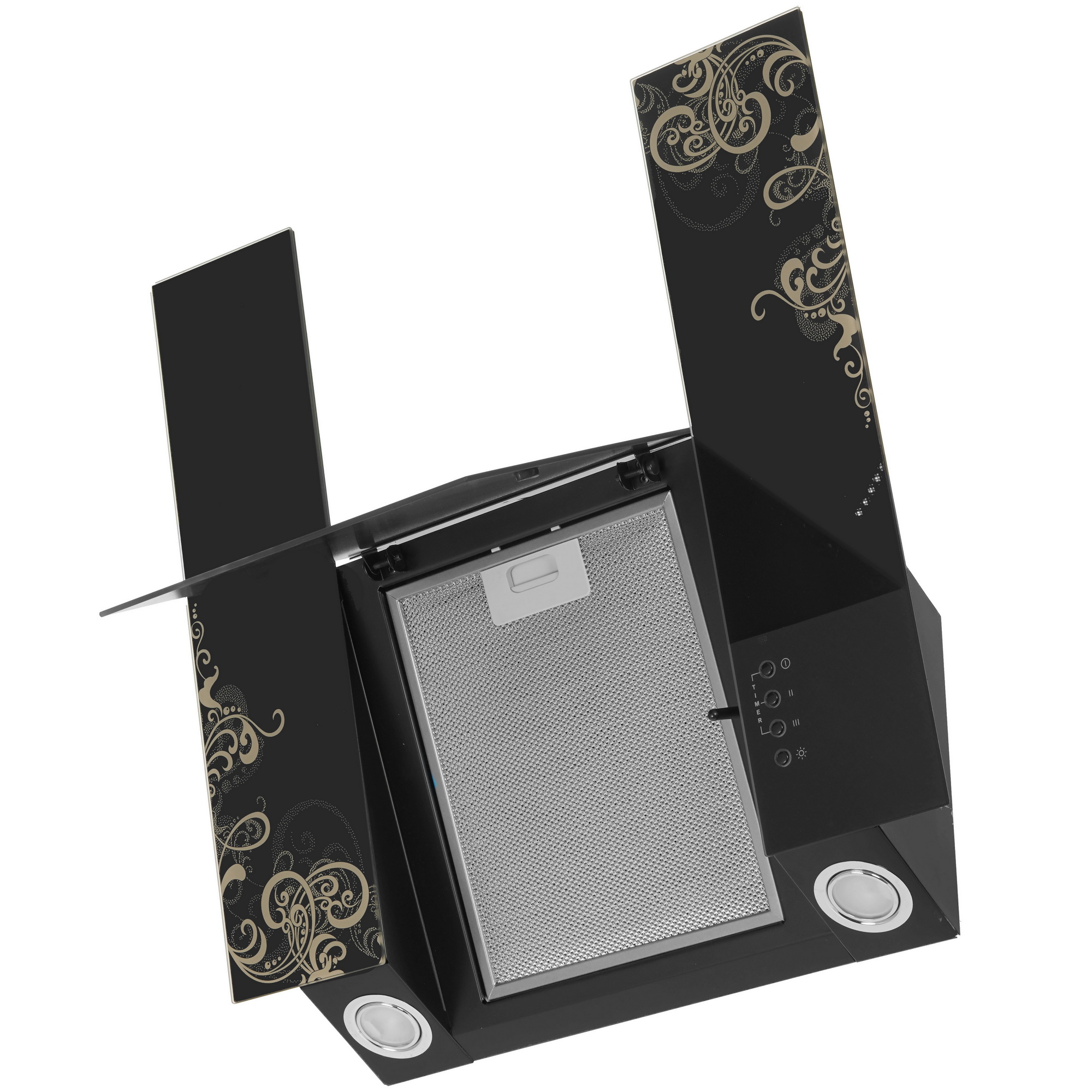 7975966 Вытяжка наклонная Gefest ВО 3603 К19 черный/золотистый STDN-0142098 - Вид №2