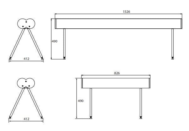 Алюминиевая скамья полотенцесушитель Caleido ARCH-00085526 - Вид №2