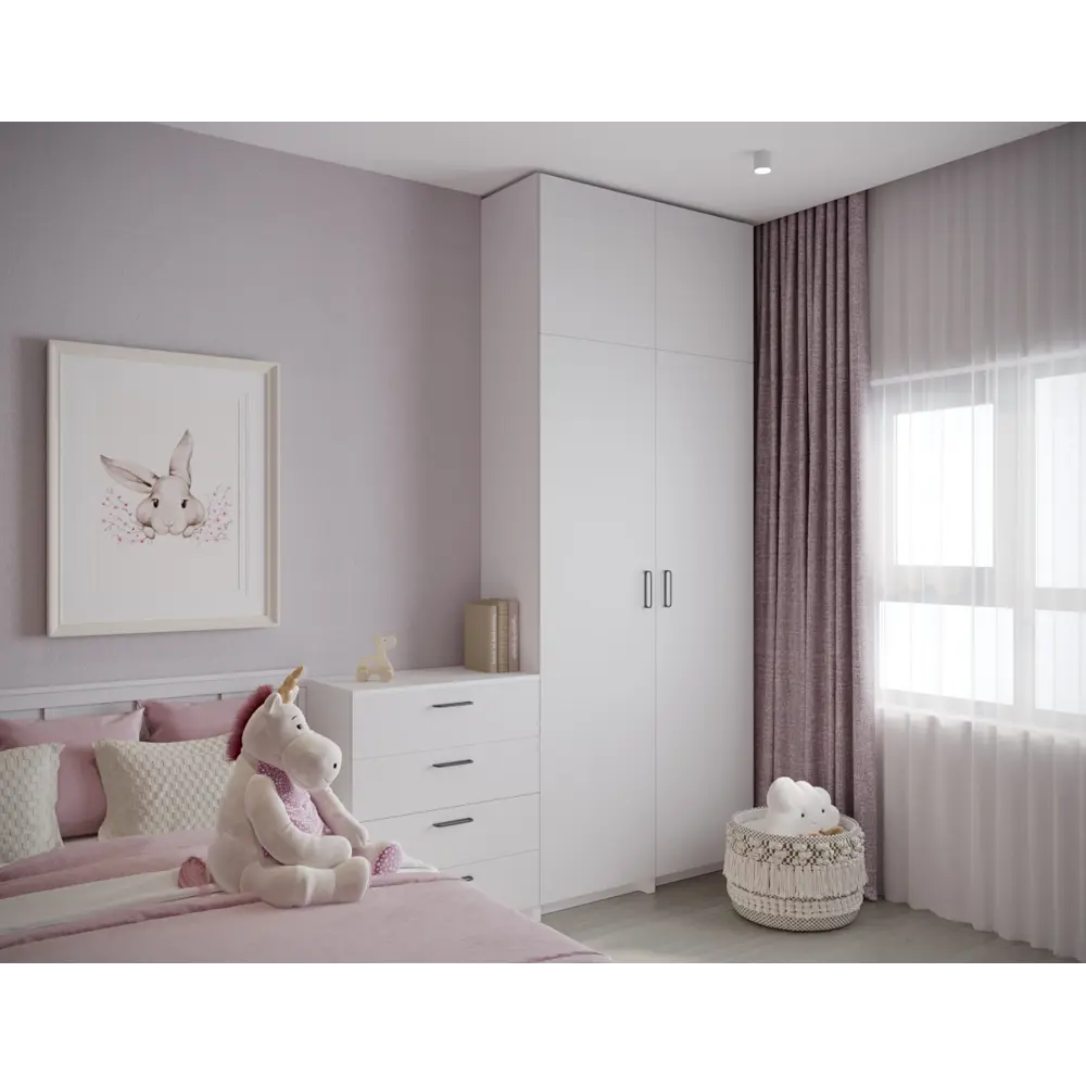 Дверь Лион 39.6x225.8x1.8 см ДСП цвет белый Santreyd STLM-2070098 - Вид №8