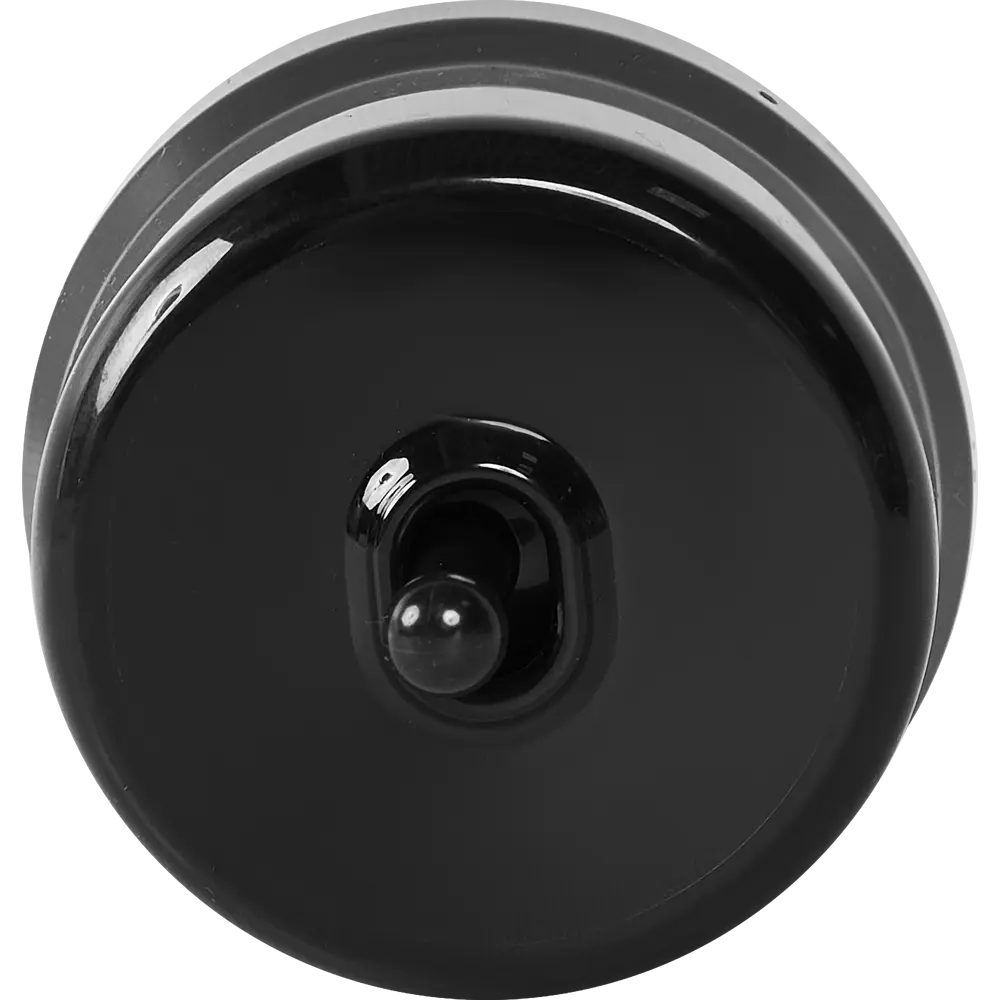 Выключатель Electraline одноклавишный в глянцевом черном исполнении 84229212 Лофт STLM-0047240 - Вид №1