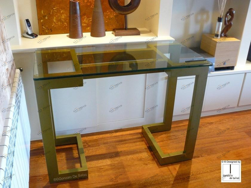 Gonzalo De Salas Прямоугольная консоль из железа и стекла Sendai sun-id-1378912