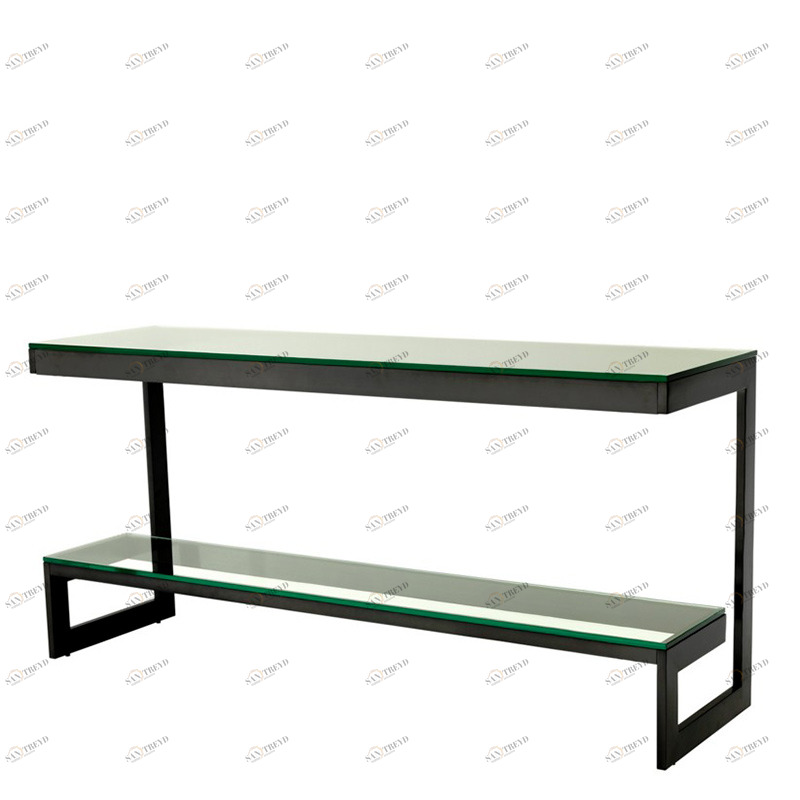 Консоль металлическая со стеклянной полкой бронза 110372 от Eichholtz EICHHOLTZ  247378 Бронза;прозрачный 