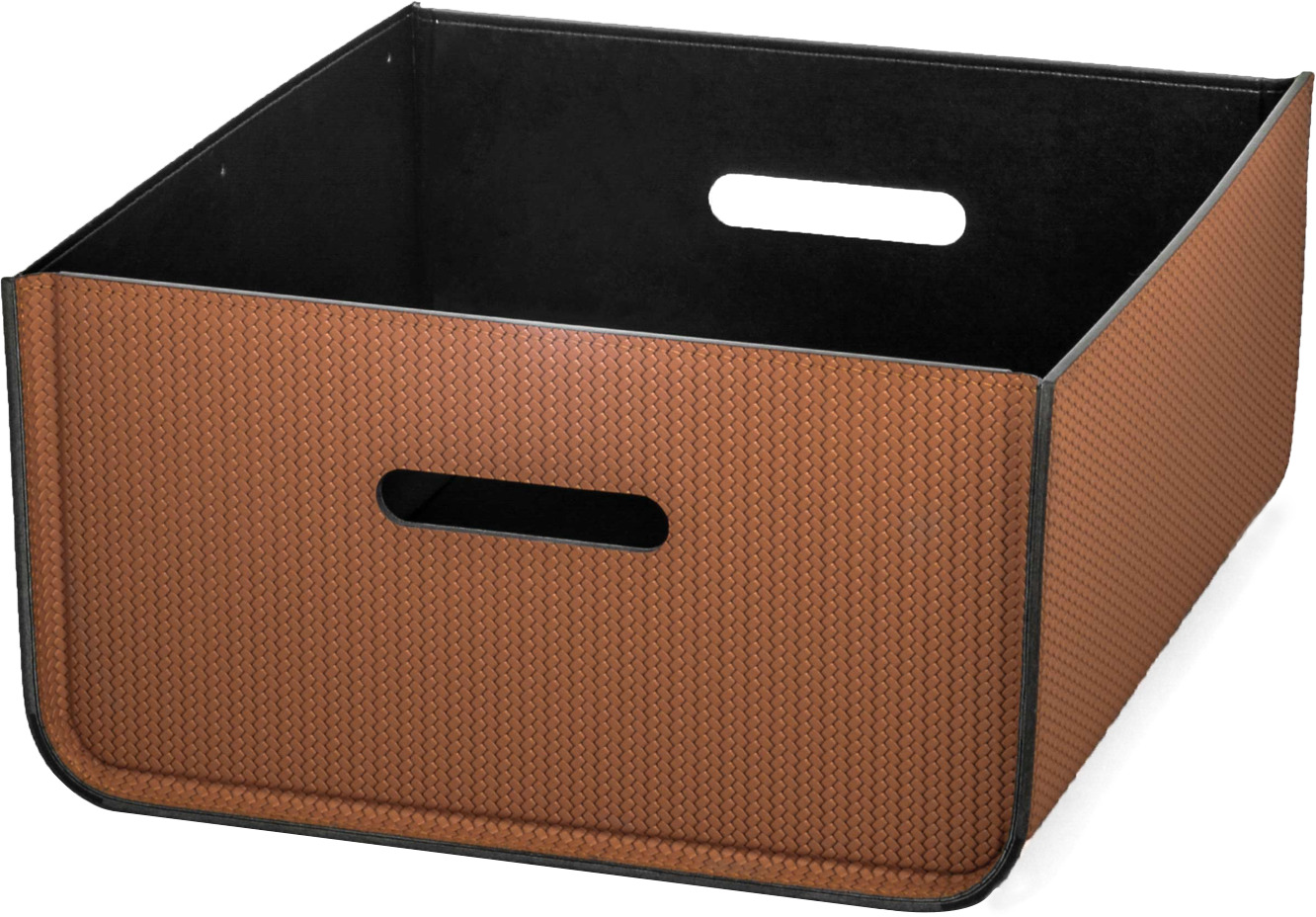 Коробка Atena - 39X35XH40 см / тканая кожа_coffee