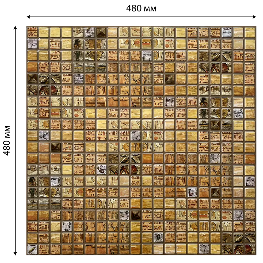 Стеновая панель ПВХ Александрия медовый 480x480x3 мм 0.23 м² 85237332 STLM-2078637 GRACE  - Вид №4