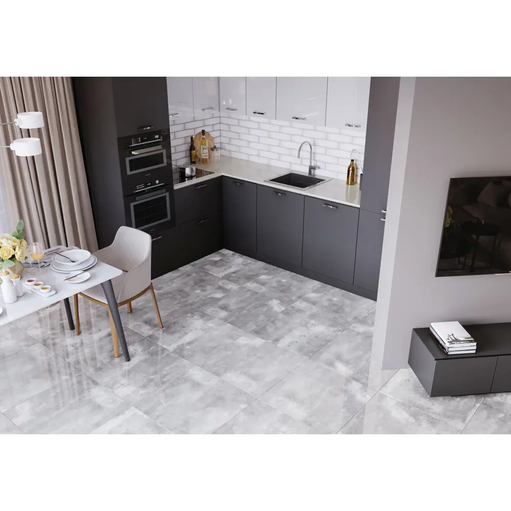 INCOLOR Boston - керамогранит серый полированный 60х60 см 83762990 STLM-0044420 - Вид №6