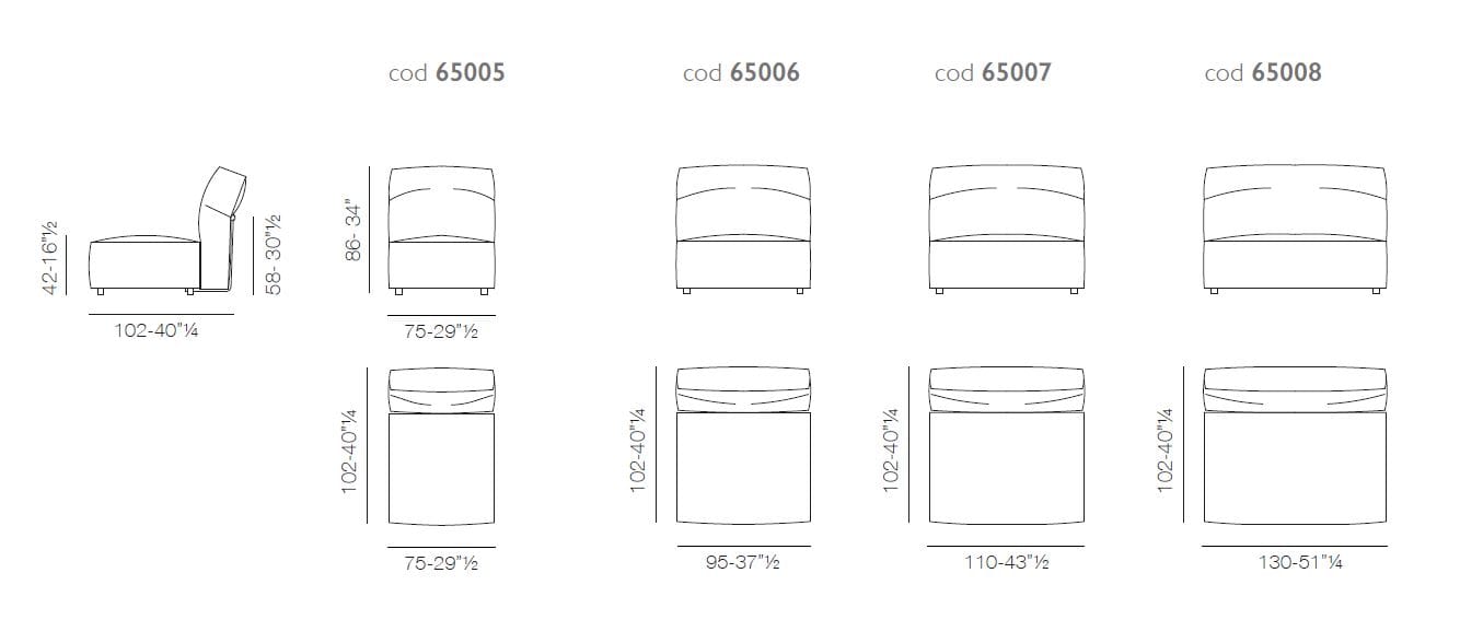 Модульный съемный диван Vibieffe Quite luxury ARCH-00074515 - Вид №17