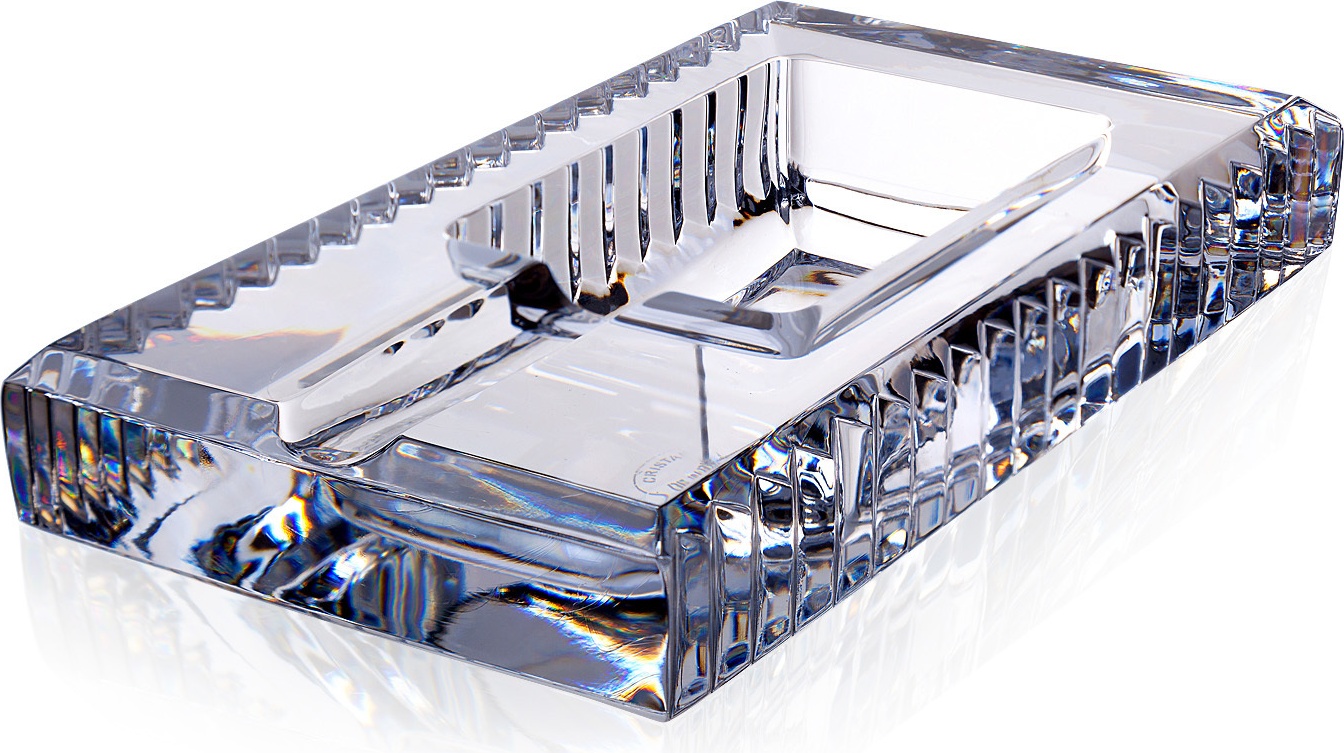 10622875 Cristal de Paris Пепельница для сигар Cristal de Paris "Грани" 11х20см Хрусталь 
