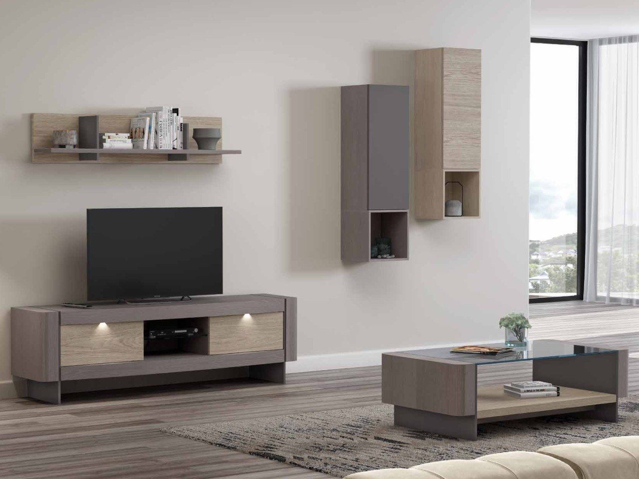 Низкий ТВ-шкаф animovel лестница ARCH-00003324 - Вид №2