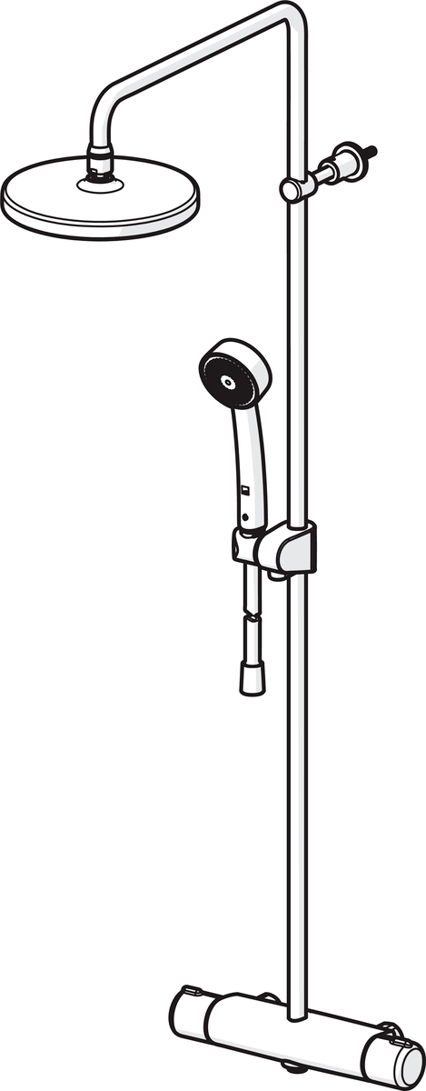 Oras 7401 Смеситель с верхним душем rain shower 7401 Nova Хром  - Вид №2