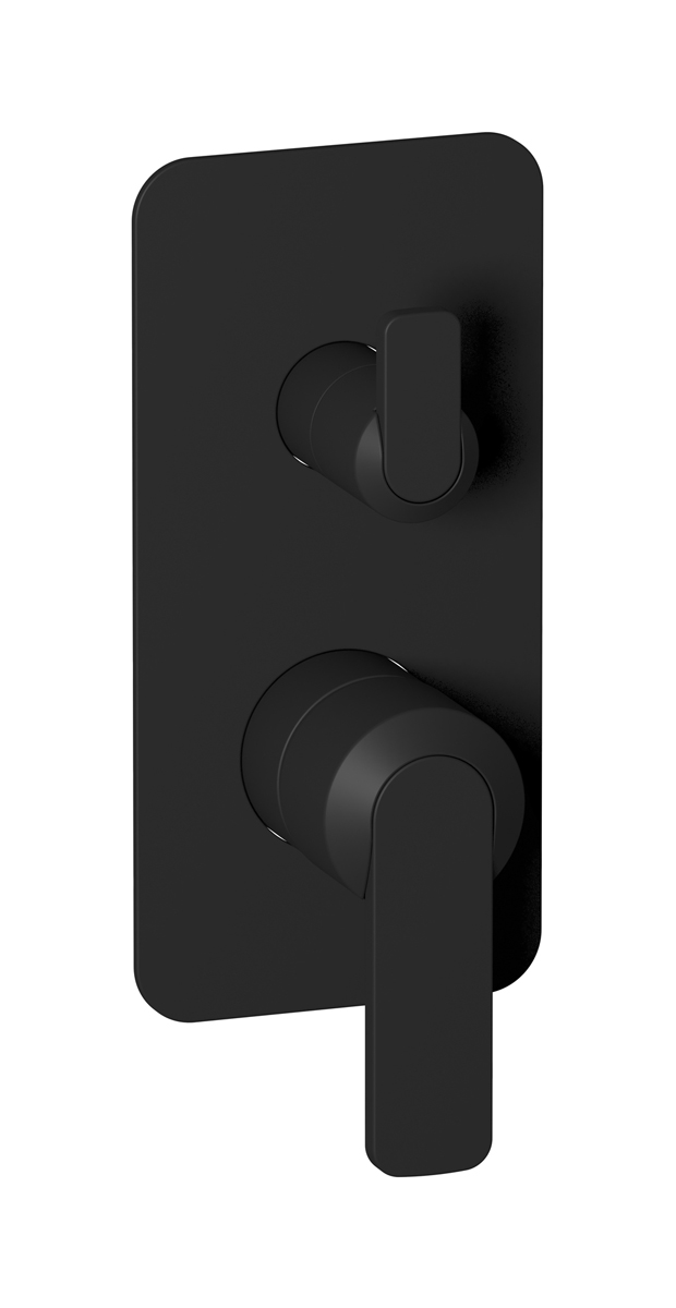 Внешние части встроенного в стену смесителя на 3 потребителя WE ARE IB c6312np Matt Black C-67