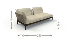 Секционный садовый диван из ткани Talenti Cruise Teak ARCH-00004233 - Вид №6