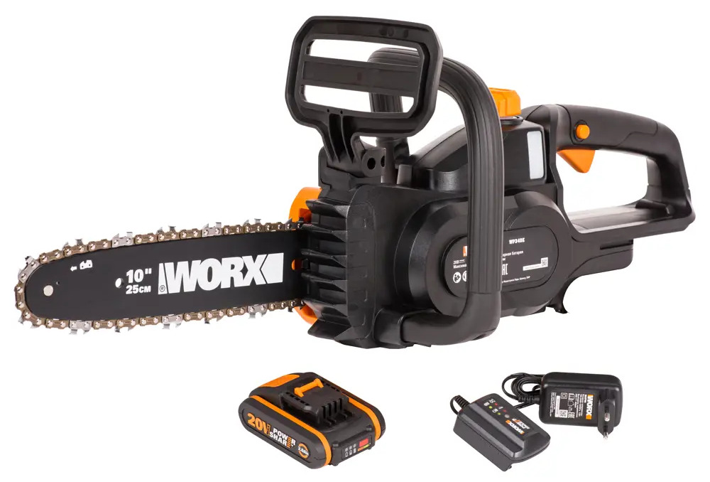 Аккумуляторная пила WORX WP340E 20В с автоматической смазкой 82600066