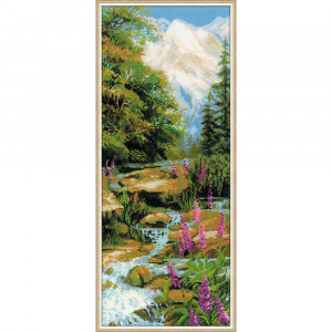 1487 Набор для вышивания Горный ручей 20 х 50 см RIOLIS Сотвори Сама