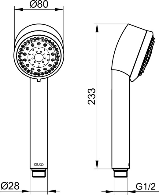 53980010300 Душевая лейка KEUCO Plan blue - Вид №2