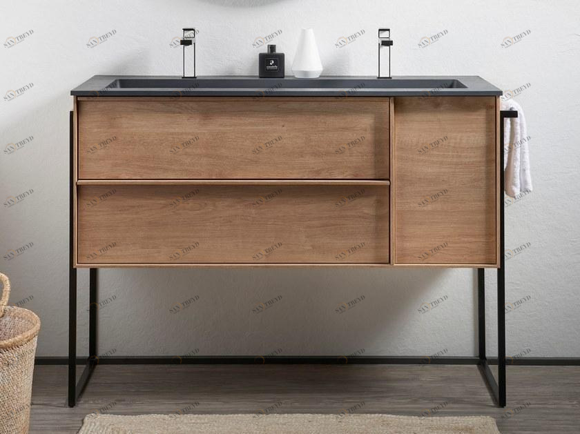 Acquabella Подвесная тумба под умывальник из дуба с ящиками Urban sun-id-1383858