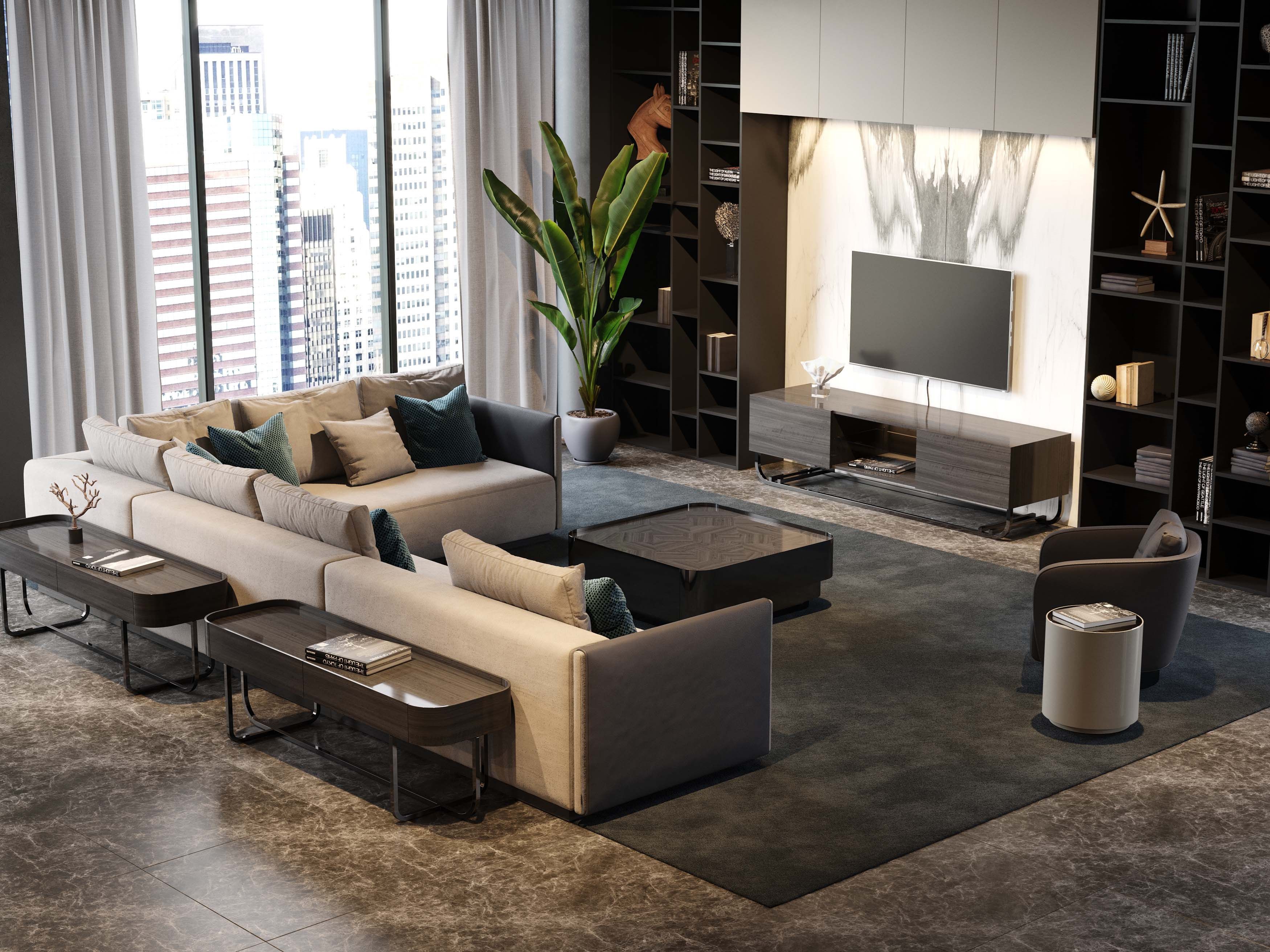 Бархатный угловой диван Stylish Club His &amp ARCH-00138156 - Вид №20