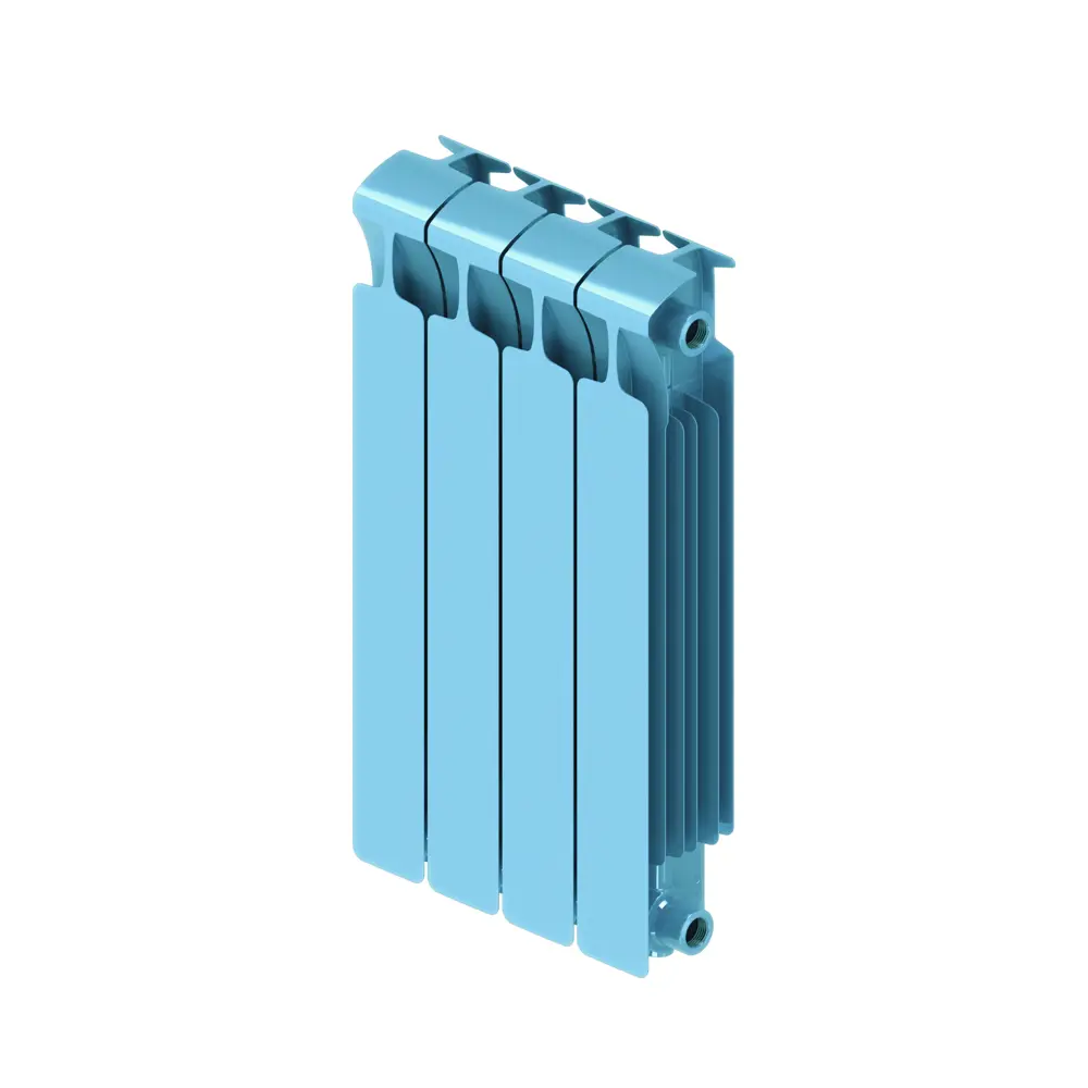 Радиатор секционный Rifar Monolit M50004RAL5024 500/100 4 секции боковое подключение биметалл голубой STLM-2209880 - Вид №1