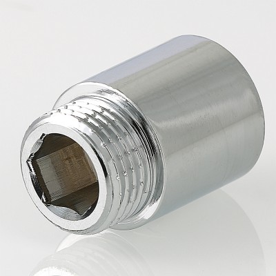 VTr.198.C.0520 Фитинг резьбовой – удлинитель хромированный Valtec 3/4" x 20 мм  - Вид №3