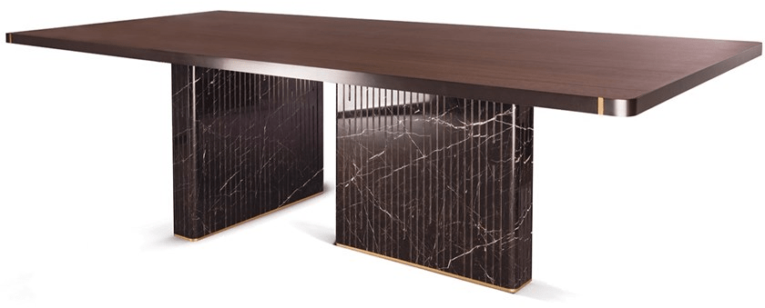 Paolo Castelli Прямоугольный стол из дерева и мрамора Nettuno sun-id-1478799 - Вид №1