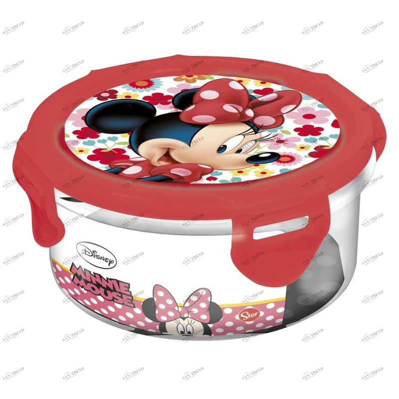 Контейнер пластиковый круглый "Минни Маус. Цветы", 270 мл STOR МИННИ МАУС 335651 Красный Santreyd 