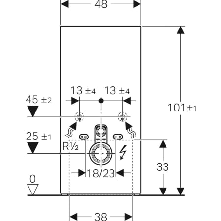 131.221.JL.5 Сантехнический модуль Geberit Monolith Plus для подвесного унитаза, 101 см, передняя обшивка из стекла Geberit  - Вид №2