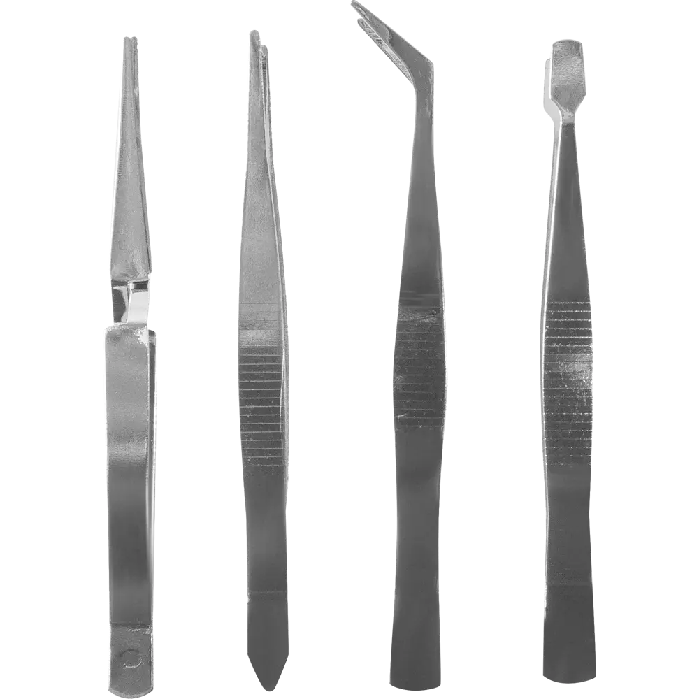 Набор пинцетов специальных из углеродистой стали Спец 3630, 4 шт STLM-2129596 - Вид №1