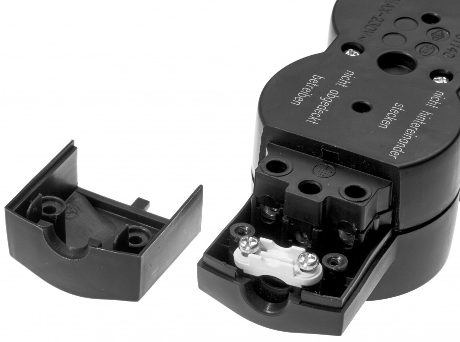 695038 Многорозеточный блок ''стандарт'' 5 x 2к+з - поставляется без кабеля черный Legrand  - Вид №1