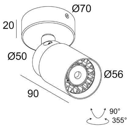 Регулируемый потолочный галогенный прожектор Deltalight Spy ARCH-00123703 - Вид №2