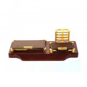 231715 Настольный набор с блокнотом, карандашницей и визитницей 30 х 15 х 8 см РЕМЕКО