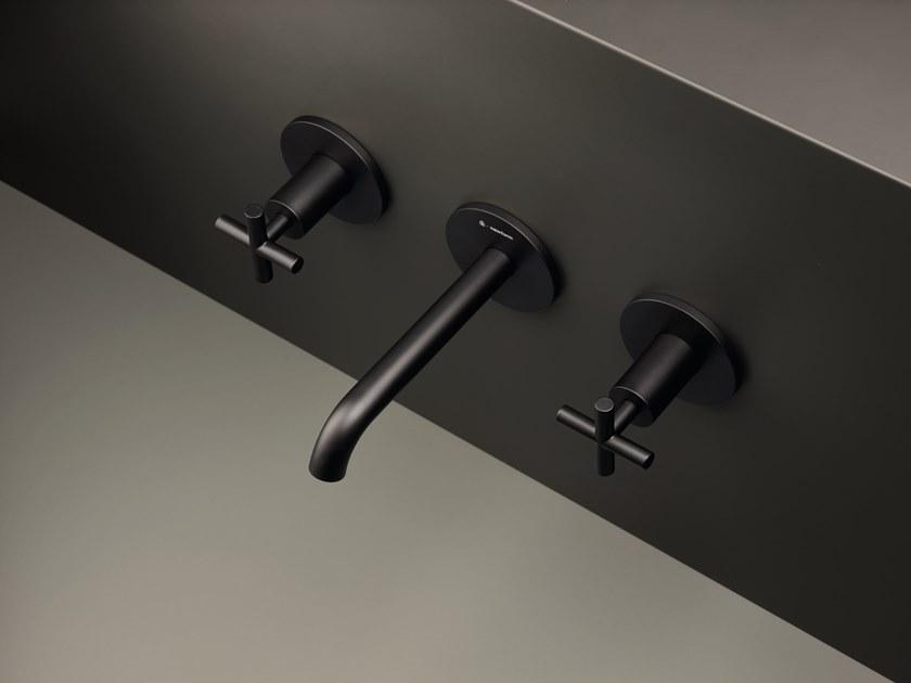 newform Смеситель для умывальника настенный на 3 отверстия без сливного крана Blink sun-id-1502326 - Вид №4