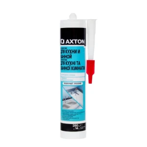Герметик уксусный для кухни/ванной Axton, прозрачный 280 мл 17475820 STLM-2212023