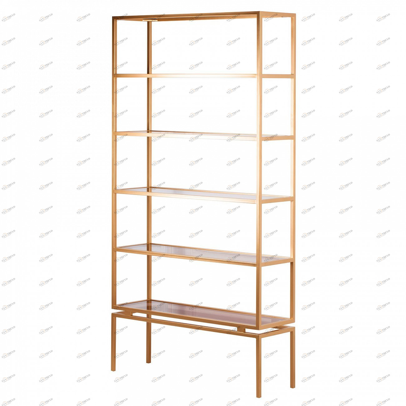 Стеллаж металлический бронза со стеклянными полками Feona FOR MISS  263950 Золото 