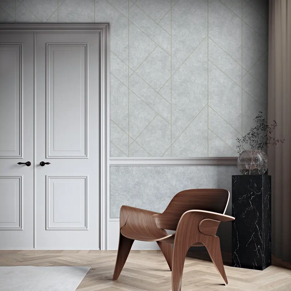 Флизелиновые обои Erismann Maison в стильном темно-сером цвете 89392224 STLM-1343353 - Вид №4