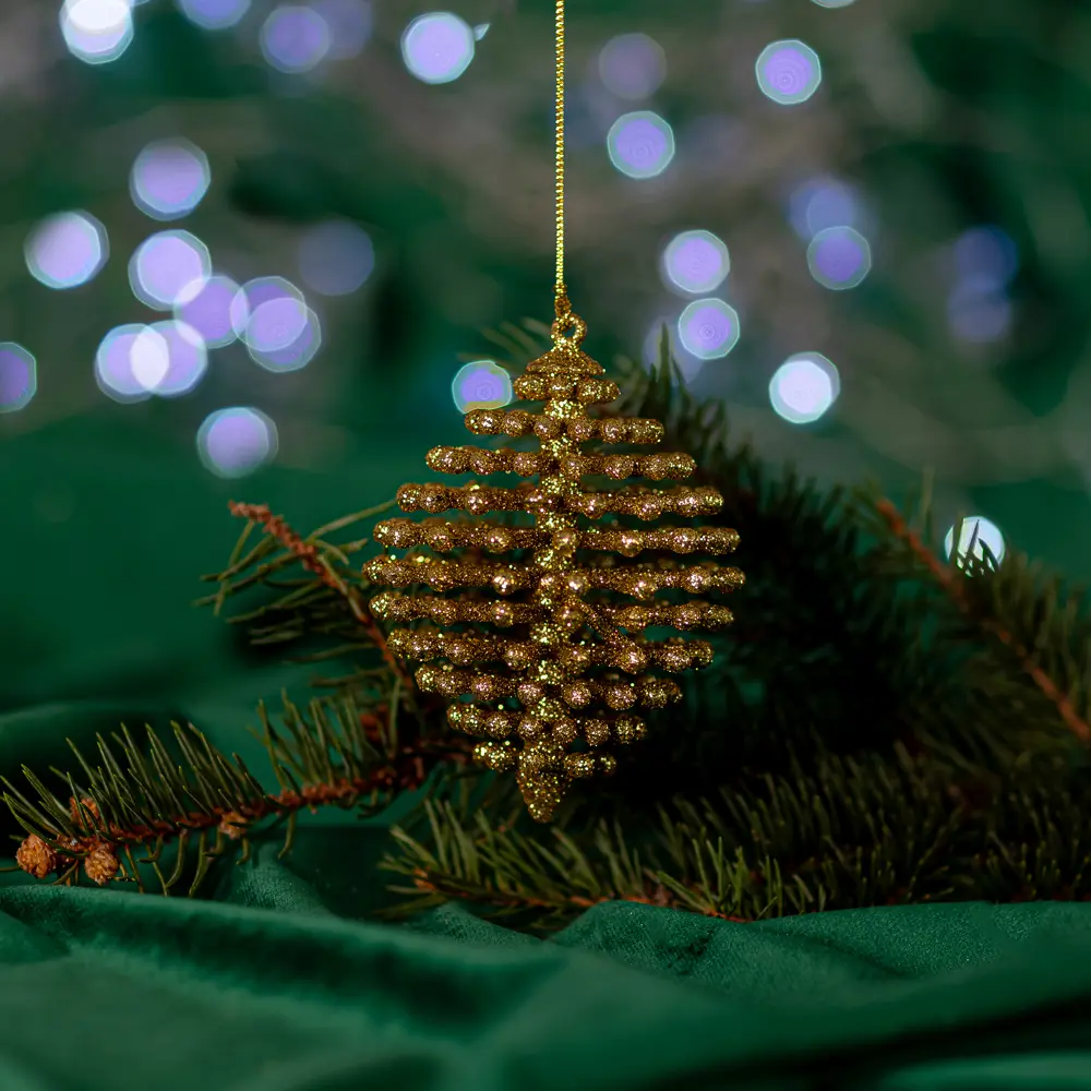 89377730 Новогоднее украшение Шишка JM241906 золотой STLM-1472125 Santreyd 