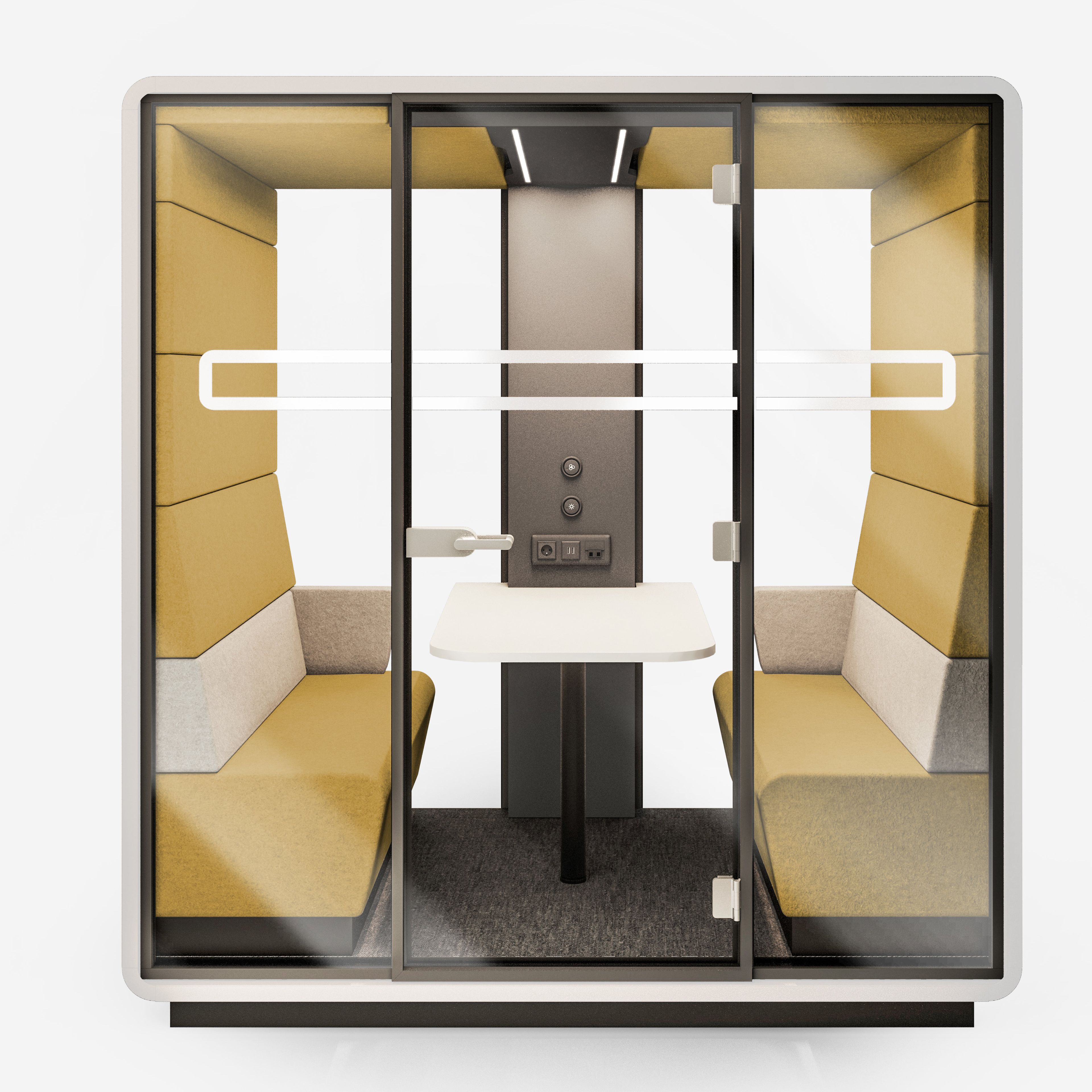 Многосторонняя акустическая офисная кабина со встроенным освещением Mikomax Smart Office Hushoffice ARCH-00086277 - Вид №14