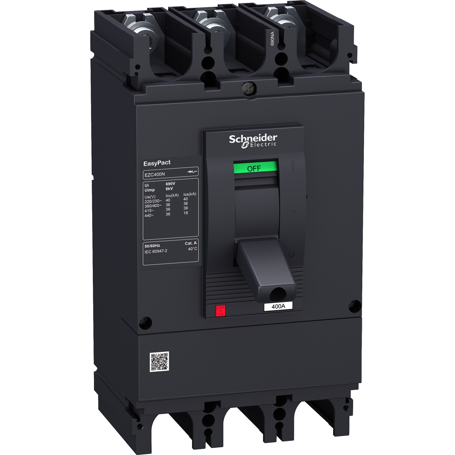 EZC400N4350N Силовой автомат EZC, 36кА, 4P, 400А Schneider Electric EasyPact 