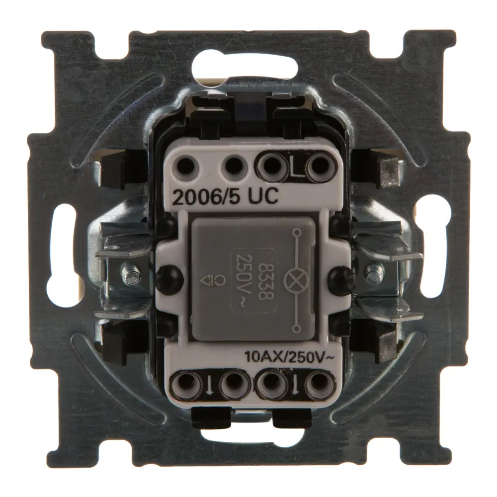 Выключатель встраиваемый ABB Basic 55 2 клавиши с подсветкой, цвет бежевый 13593124 STLM-2039203 Basic55 - Вид №3