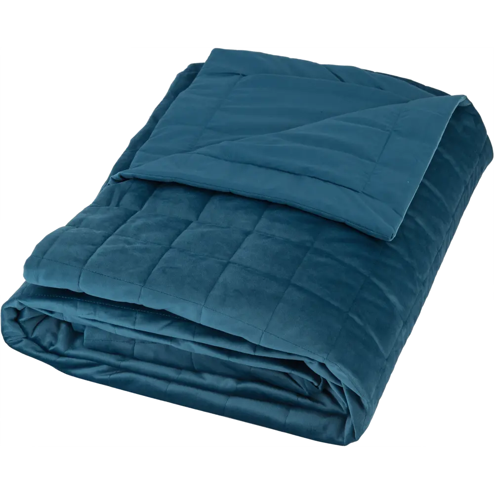 INSPIRE Velvet Etna — бархатное покрывало в бирюзовом цвете 220×240 см 89090583 STLM-0078267