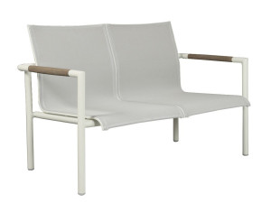 Алюминиевая штабелируемая садовая скамейка со спинкой