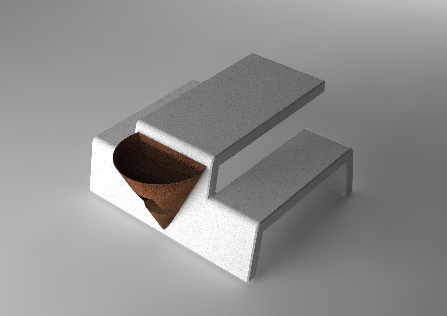 Стол для общественных мест со встроенными скамейками Viscio Urban Design CONVIVIO ARCH-00111773 - Вид №1