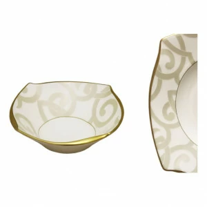 Салатники фарфоровые 6 шт бело-золотистые "Грегори" NARUMI ГРЕГОРИ 00-3946680 Белый;золото